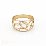 Elegantní zlatý propletený prsten 2-3577