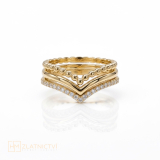 Sofistikovaný zlatý trojprsten 2-3414