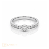 Elegantní prsten z bílého zlata se zirkony 2-3125