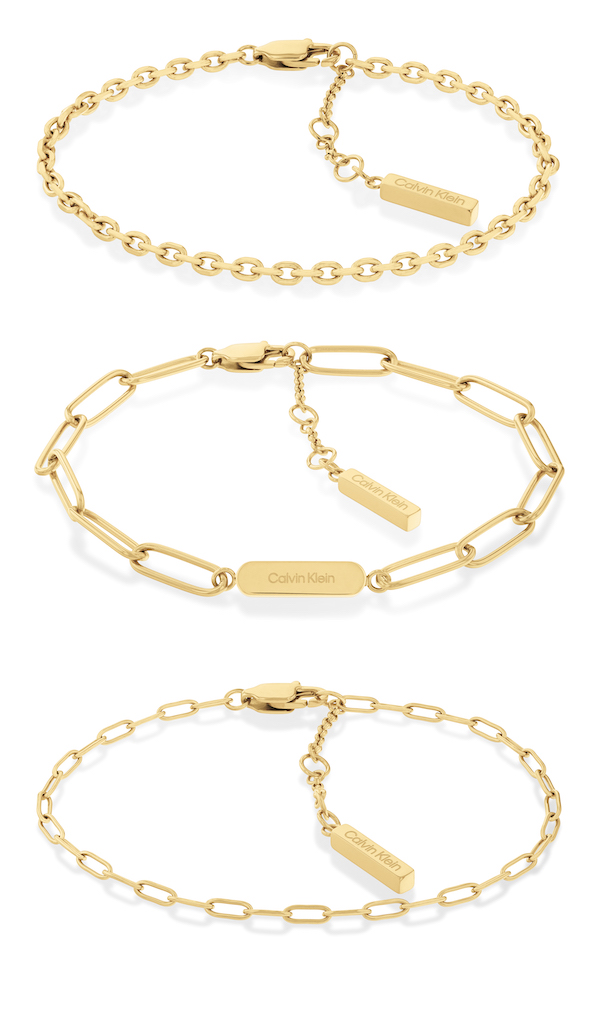 Trojitý pozlacený náramek Calvin Klein 35000435